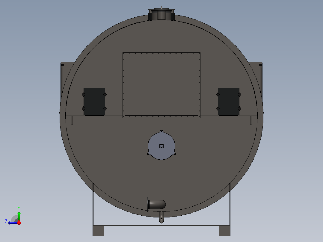压力容积、clw350s锅炉右视图