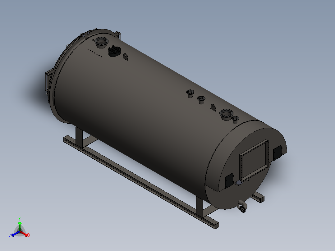 压力容积、clw350s锅炉正等轴测图