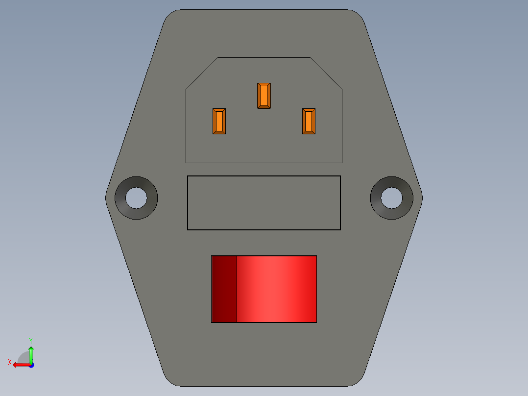 电源插座后视图