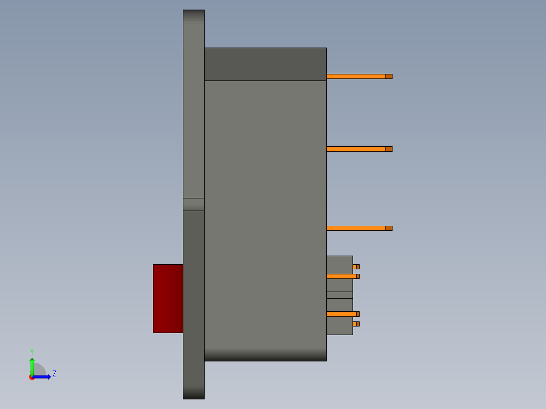 电源插座左视图