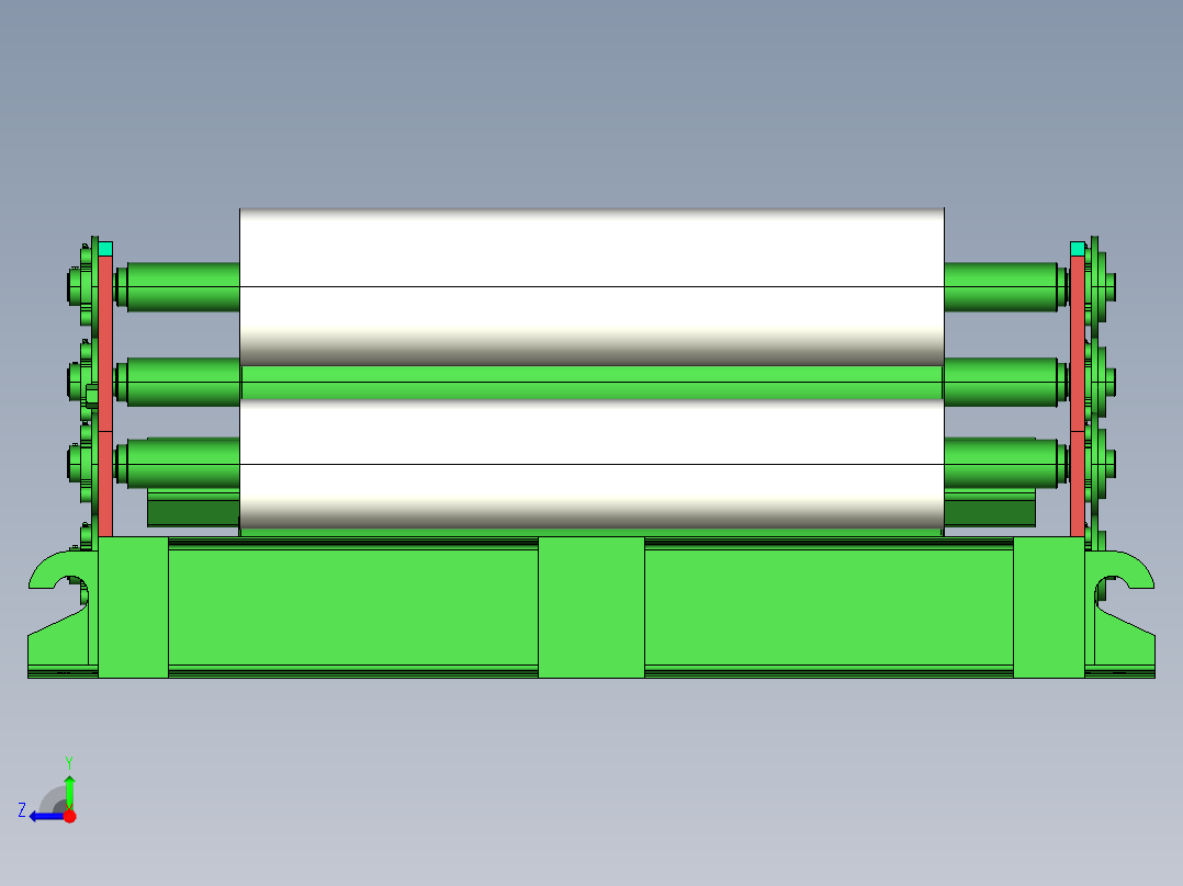 钢板矫直机-837680--90右视图