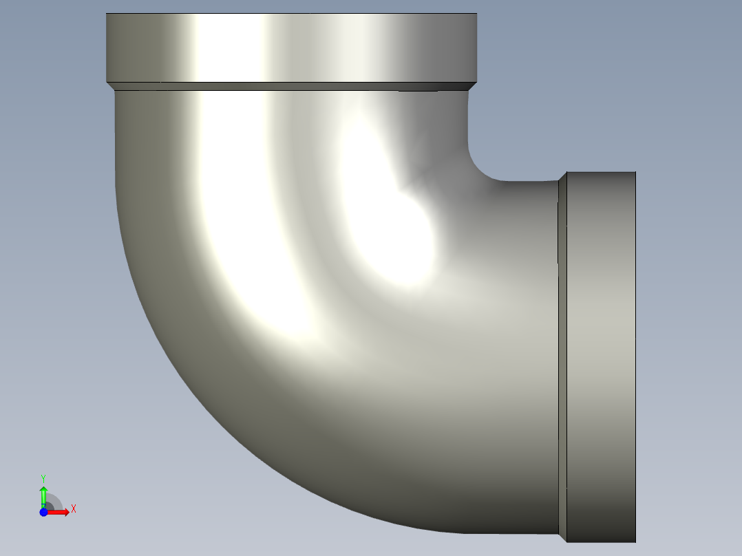 螺纹管弯头-90°等径 DN32前视图