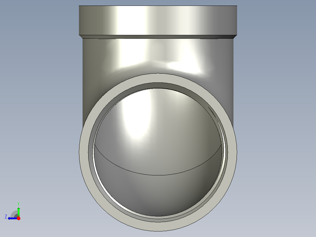 螺纹管弯头-90°等径 DN32右视图
