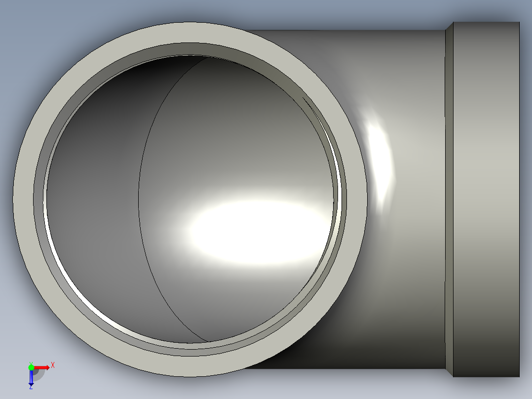 螺纹管弯头-90°等径 DN32俯视图