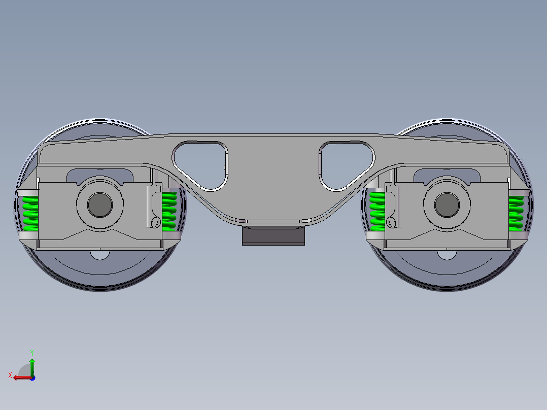 858300-货车转向架模型设计后视图