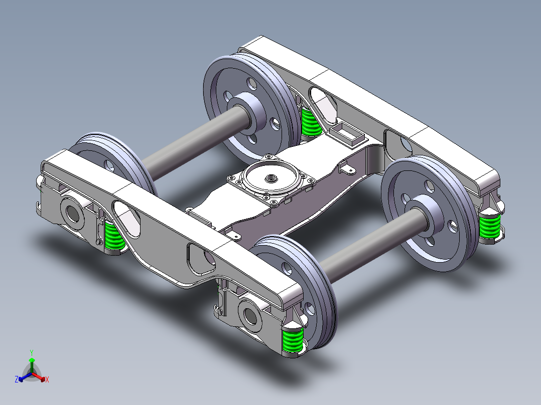 858300-货车转向架模型设计正等轴测图