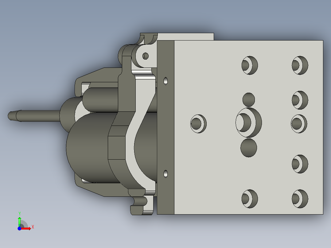 小管AB胶推胶机构前视图