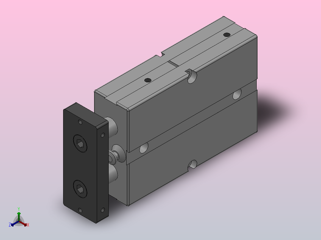 TN系列经济型双轴气缸[TN-25X50-S]主视图