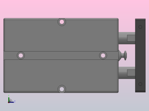 TN系列经济型双轴气缸[TN-25X50-S]左视缩略图