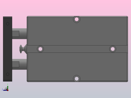 TN系列经济型双轴气缸[TN-25X50-S]右视缩略图