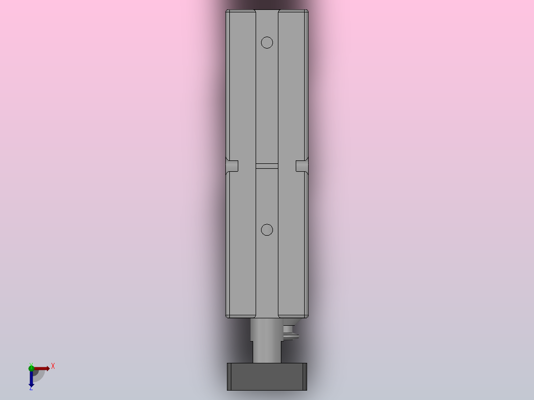TN系列经济型双轴气缸[TN-25X50-S]俯视图