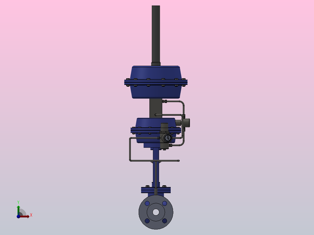 RV ZZYVP自力式压力调节阀[RVZZYVP16BP]通径20mm前视图
