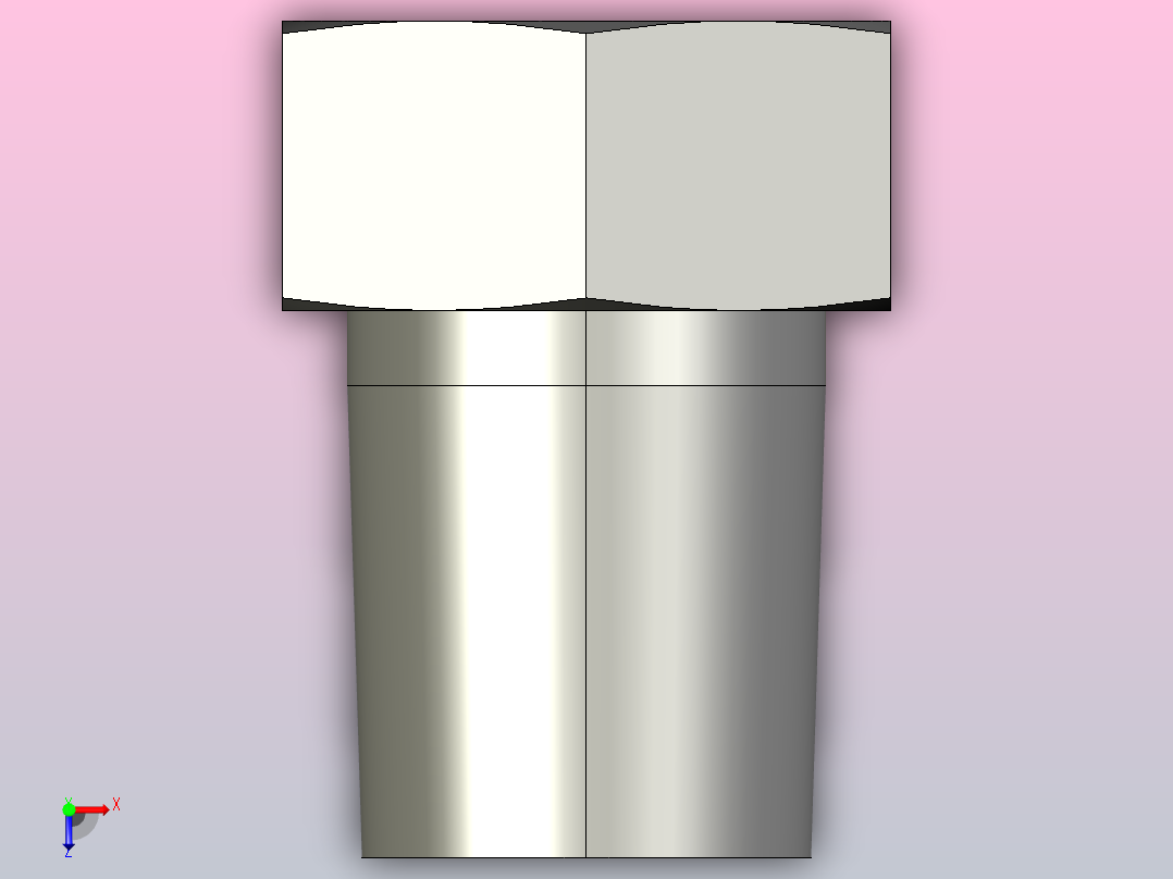 管螺纹接头1-4_x_1-8_ptr-s俯视图