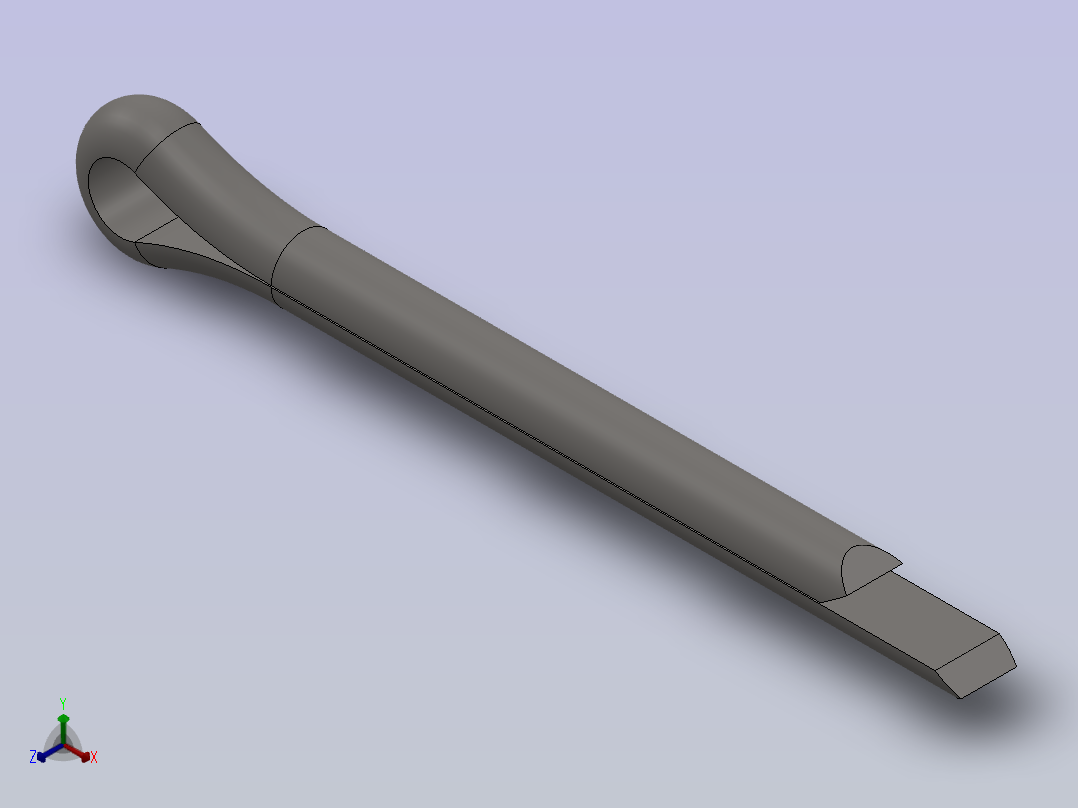 GB╱T 91-2000[开口销1×8]主视图