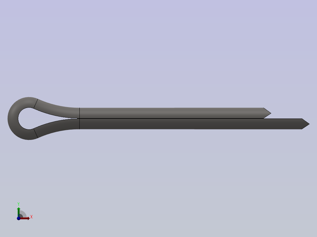 GB╱T 91-2000[开口销1×8]前视图