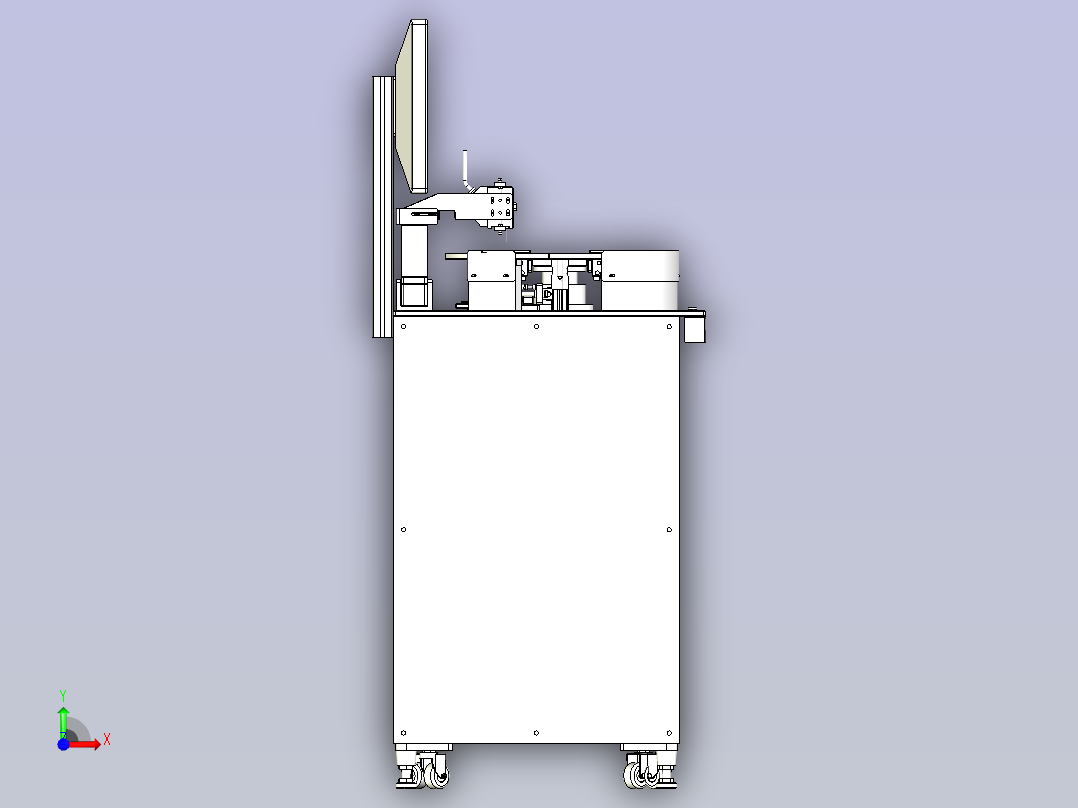一款PCB计量测试机3D图纸前视图
