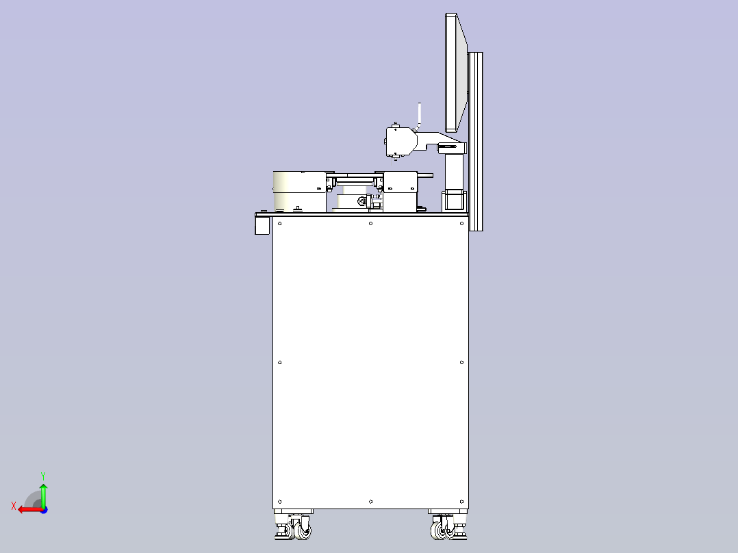 一款PCB计量测试机3D图纸后视图