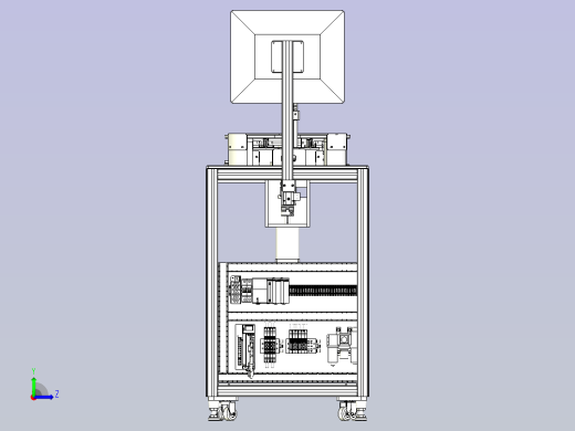 一款PCB计量测试机3D图纸左视缩略图