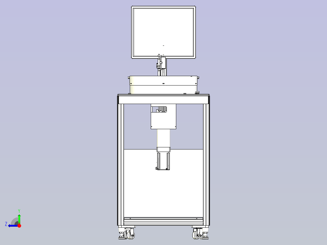 一款PCB计量测试机3D图纸右视图