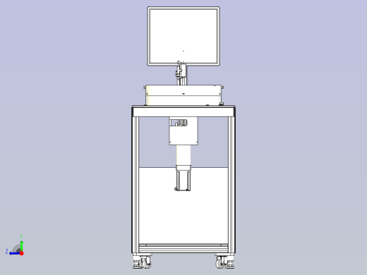 一款PCB计量测试机3D图纸右视缩略图