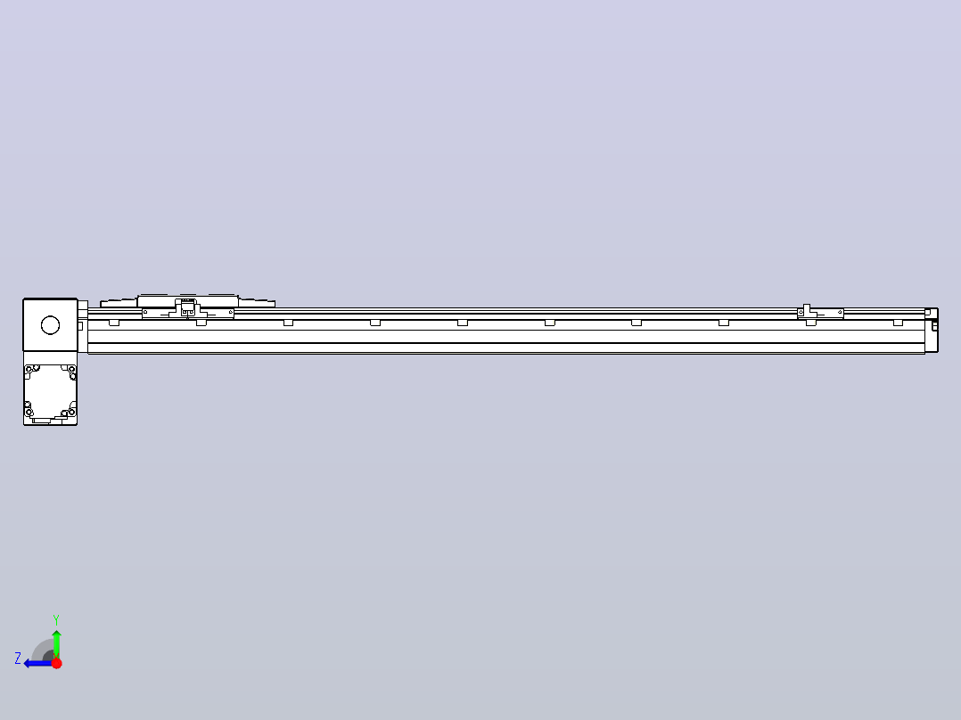 机器人皮带驱动直线轴TPA-GCB-120-P70-L700-LP-M20-N3右视图
