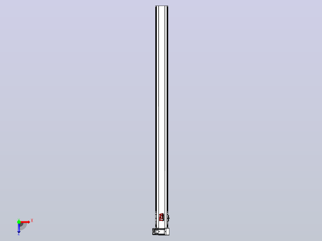 皮带直线轴半封闭可选导轨TPA-HNB-120D-110-L1850-RU-C-P40-N3俯视图