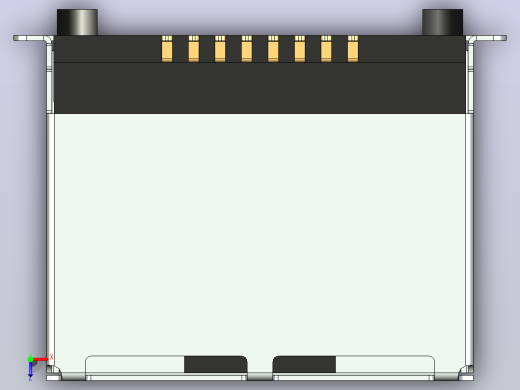 单以太网RJ45 SMD连接器，无LEDS，直角俯视缩略图