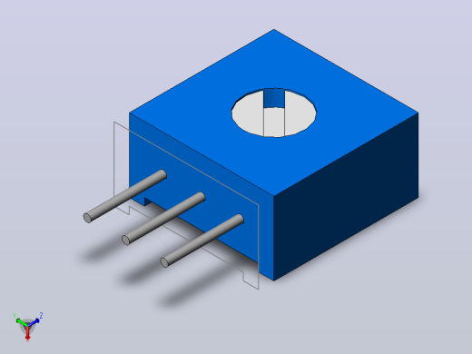 电子器件Cermet Trimmer Single Turn 10mm 500mW Side Adjust 3386W
