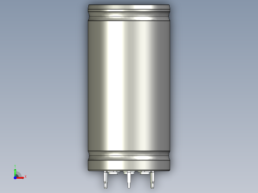 3V，450F超级电容器，TPLH 3R0 450SS35X71.STEP前视缩略图