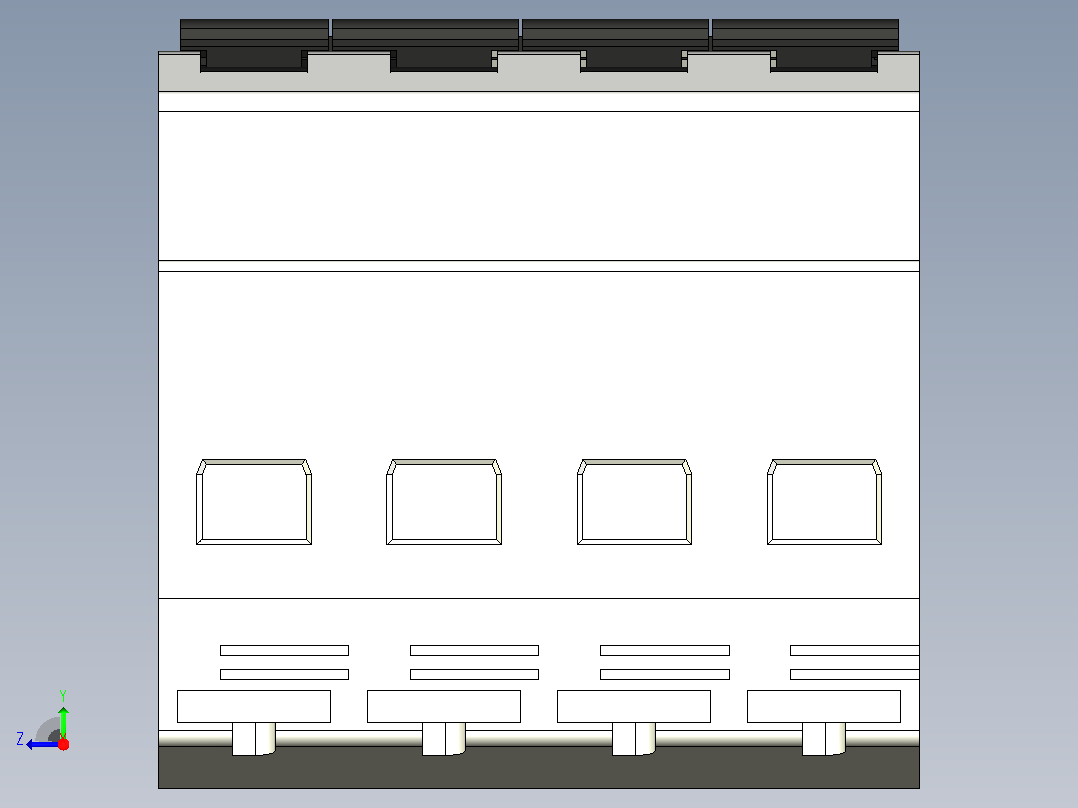四极开关KB-D_4P三菱电机右视图