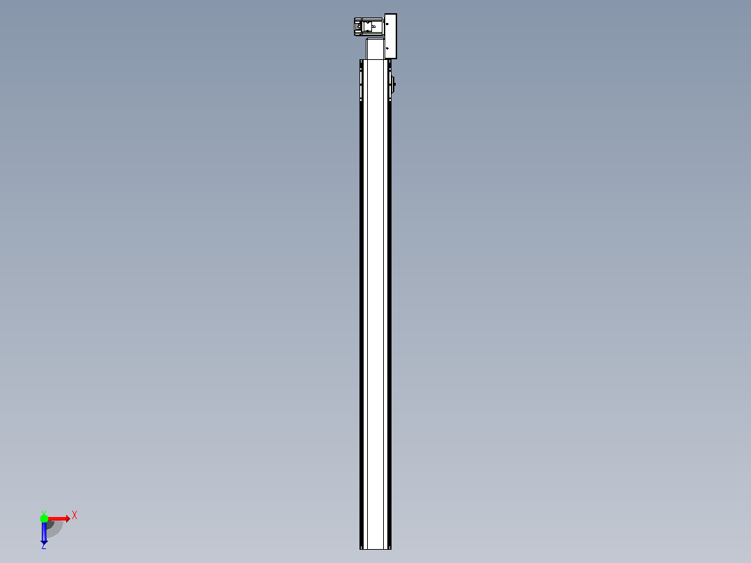 皮带直线轴半封闭可选导轨TPA-HNB-105D-90-L1400-ML-C-P20-N3俯视图