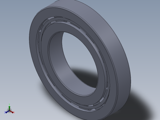 多套GBT283圆柱滚子轴承3D模型Solidworks设计主视缩略图