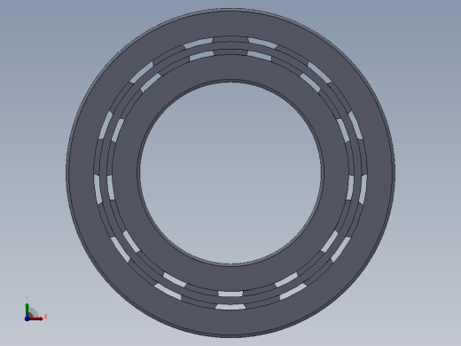 多套GBT283圆柱滚子轴承3D模型Solidworks设计前视缩略图