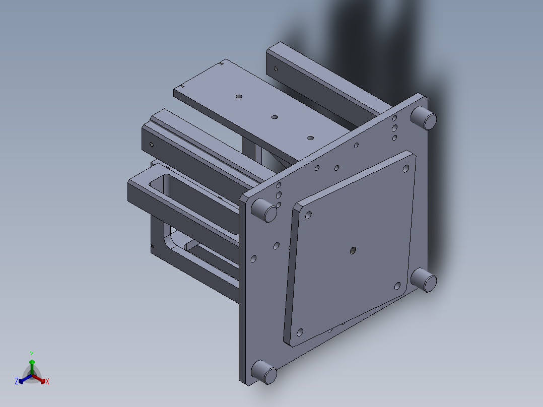 送料器焊接组件 29 38 65共用正等轴测图
