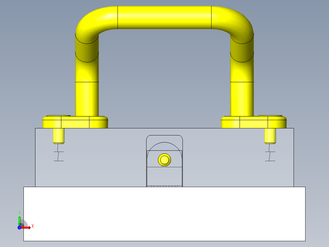 电子零件简易弯曲夹具前视图