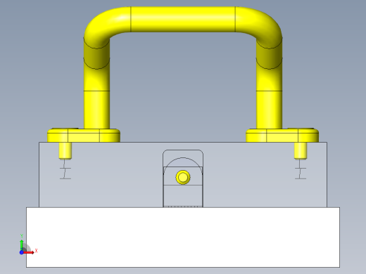 电子零件简易弯曲夹具前视缩略图
