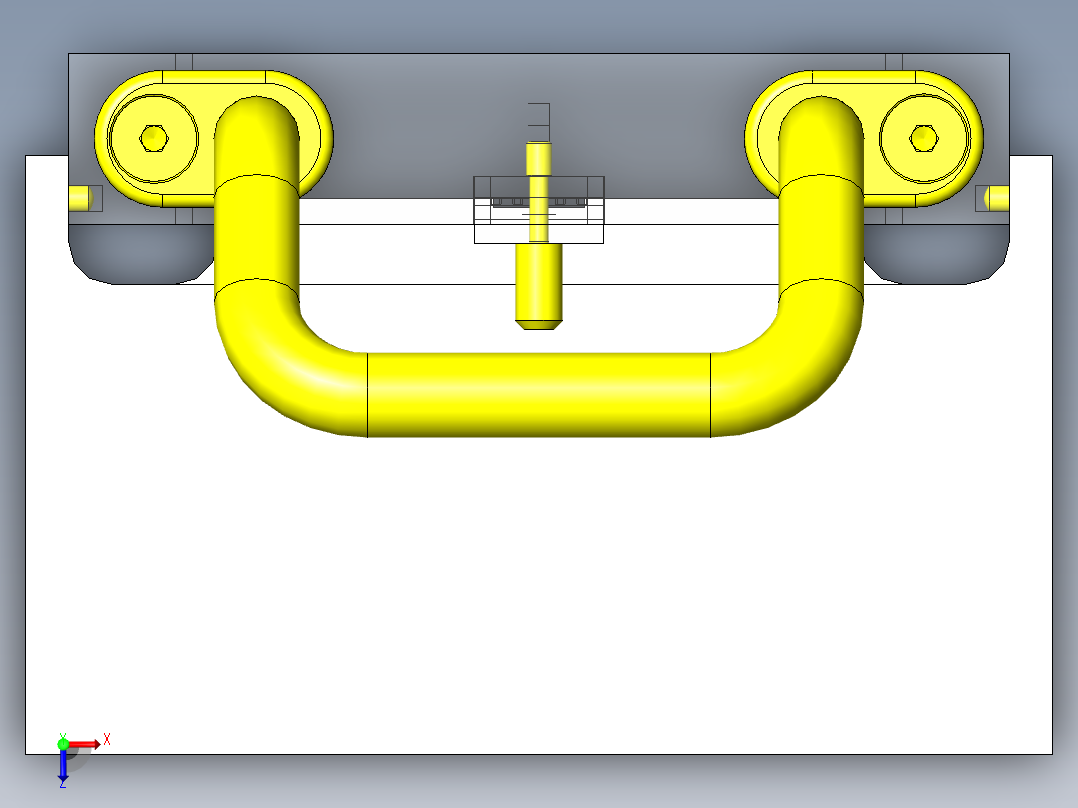 电子零件简易弯曲夹具俯视图