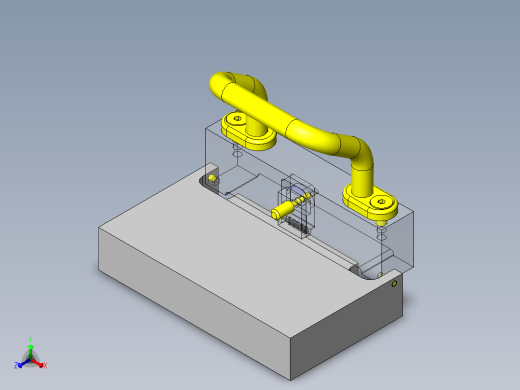 电子零件简易弯曲夹具正等轴测缩略图
