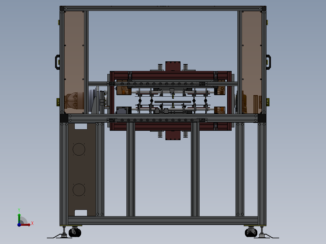 面板翻转输送设备含bomsw16可编辑前视图