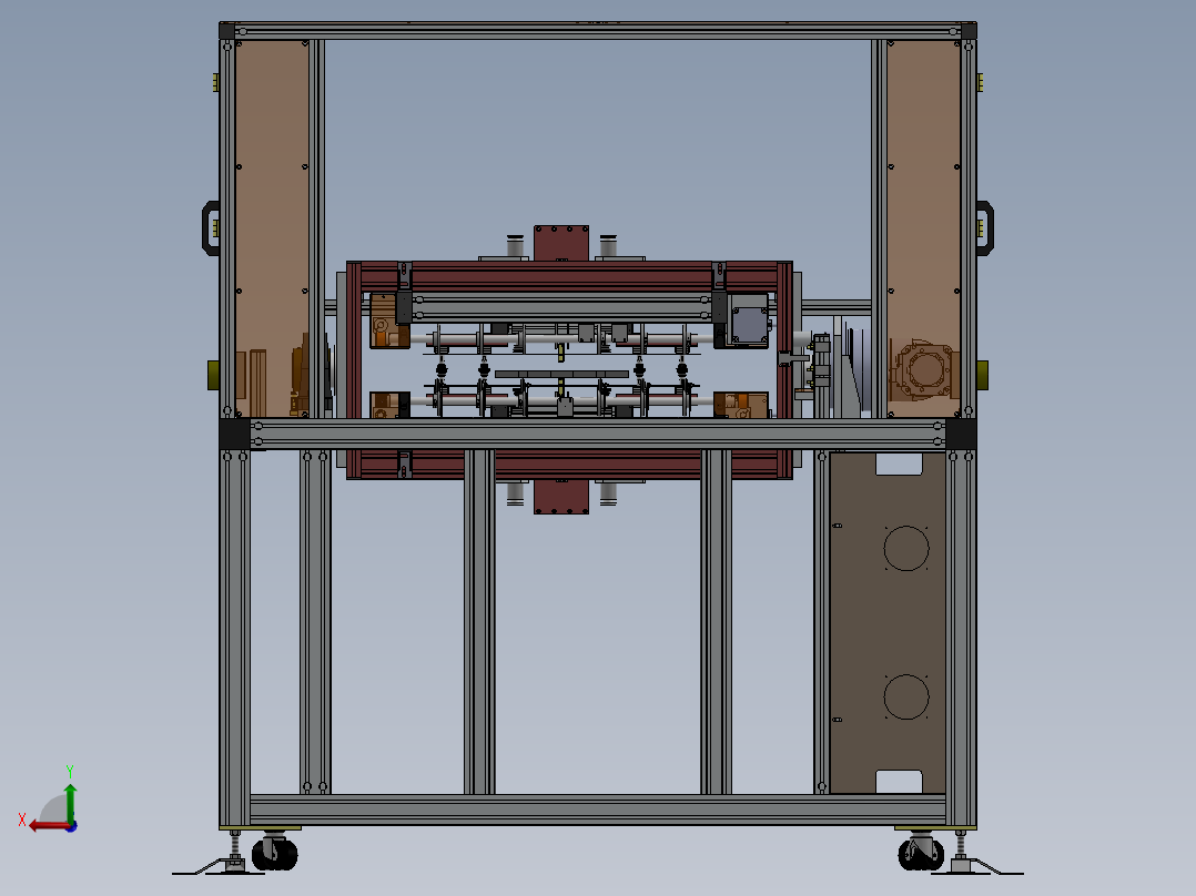 面板翻转输送设备含bomsw16可编辑后视图