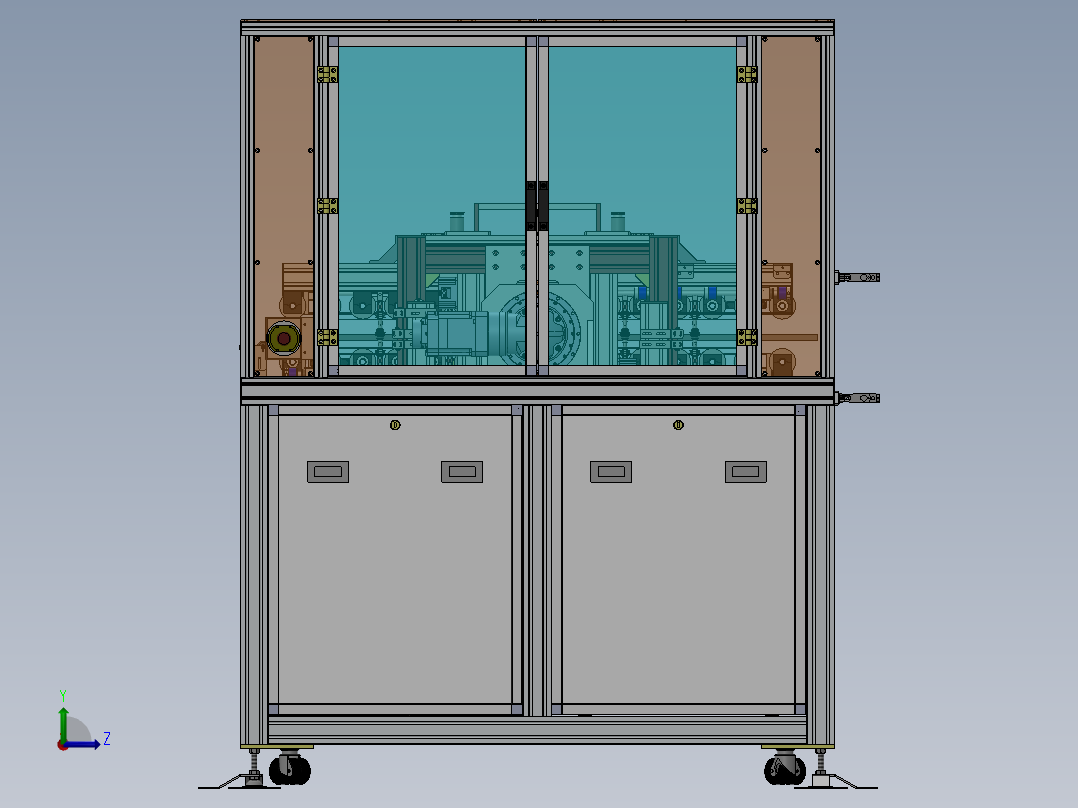 面板翻转输送设备含bomsw16可编辑左视图