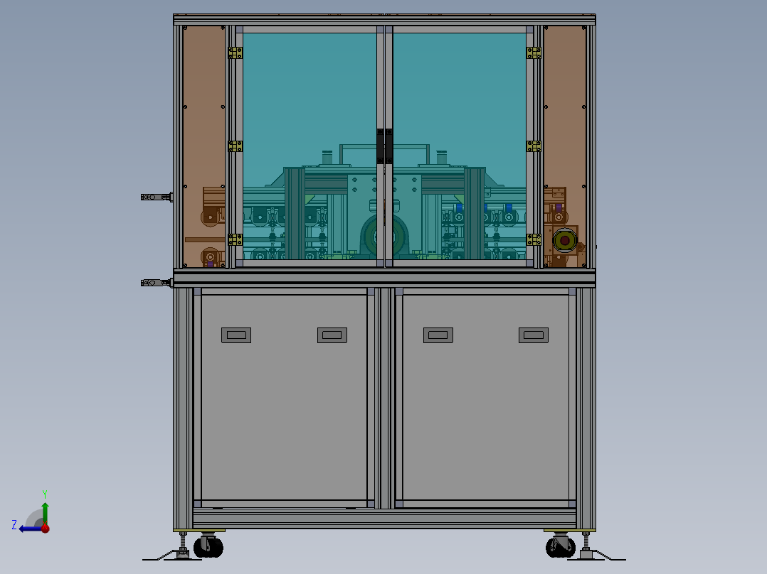 面板翻转输送设备含bomsw16可编辑右视图
