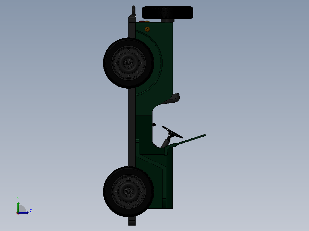 汽车模型（含工程图）.zip左视图