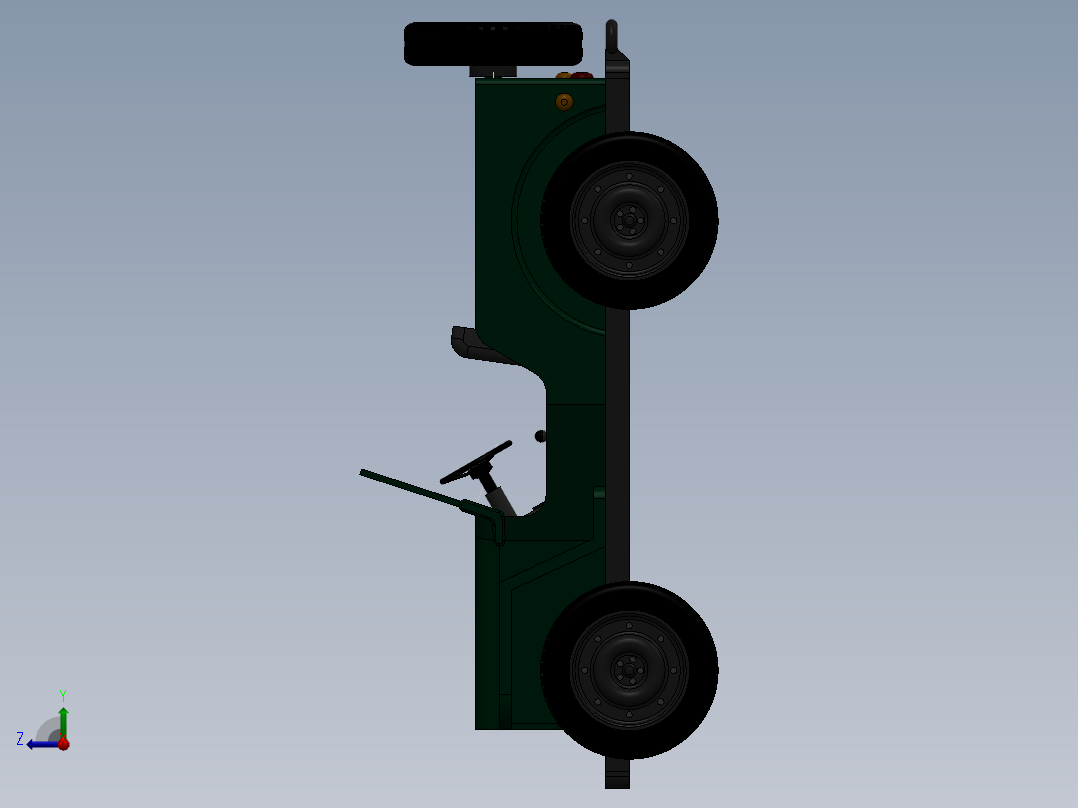 汽车模型（含工程图）.zip右视图