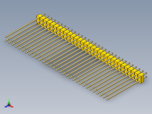彩色公头100mil（2.54mm）系列-DS1021_yellow_2x31p_100mil_Type43_rev1.0