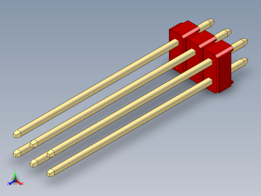 彩色公头100mil（2.54mm）系列-DS1021_red_2x03p_100mil_Type43_rev1.0