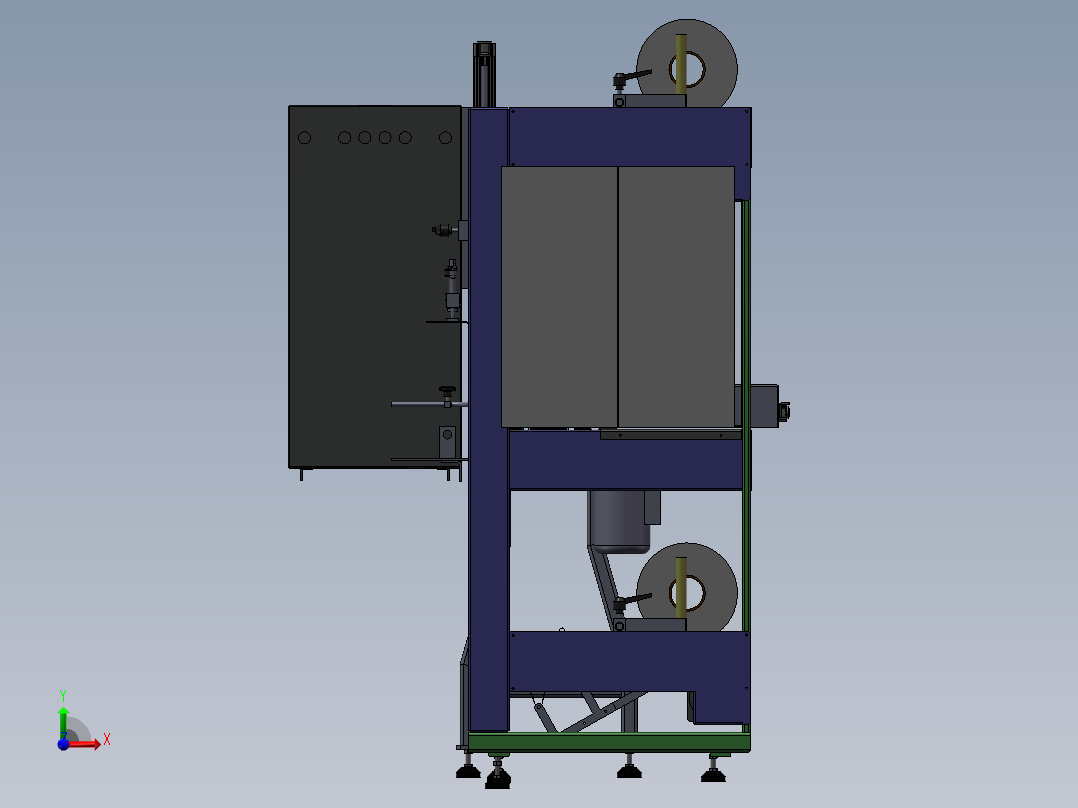 全自动袖口式封切收缩包装前视图
