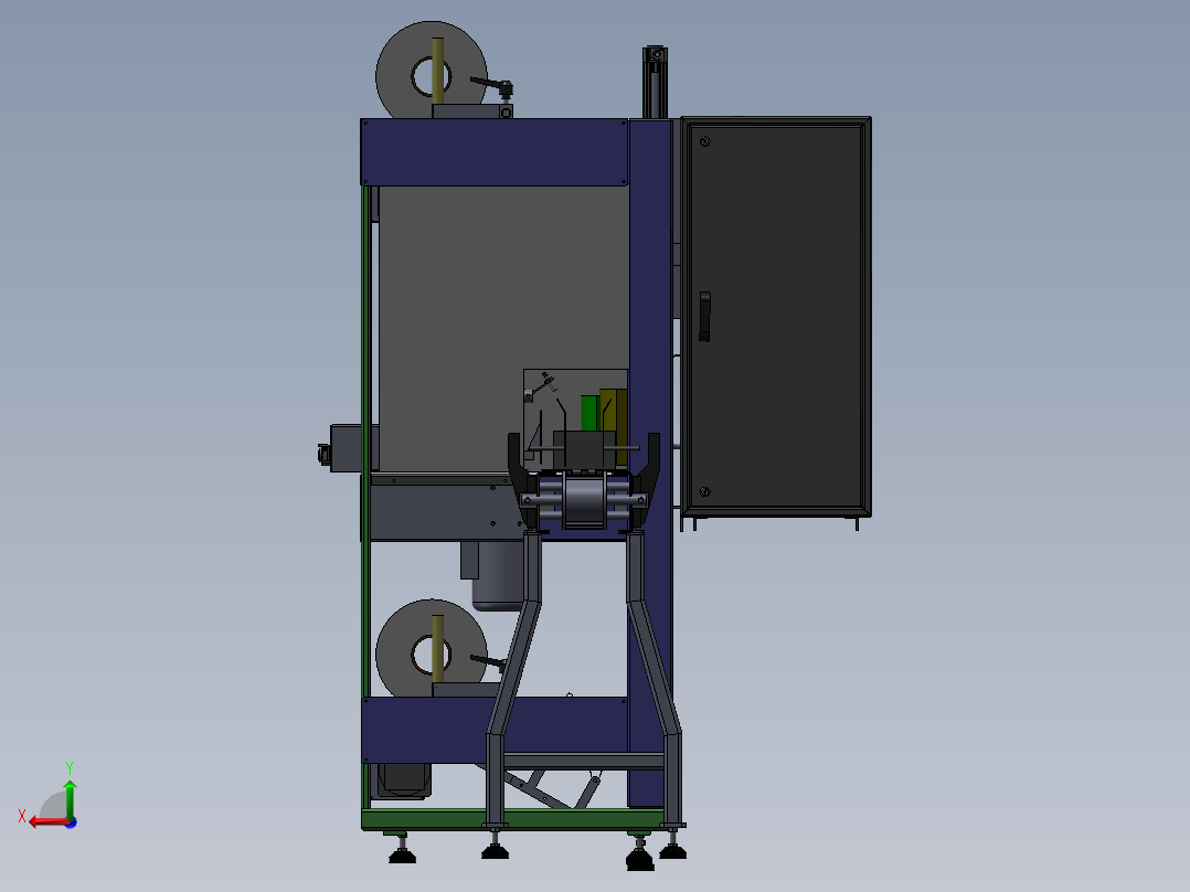 全自动袖口式封切收缩包装后视图