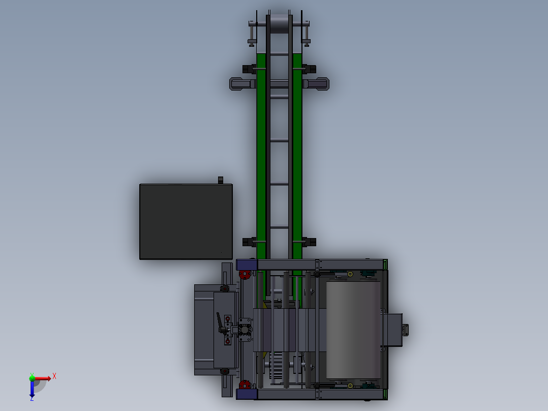 全自动袖口式封切收缩包装俯视图