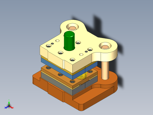 极片级进模（CAD图+proe三维）